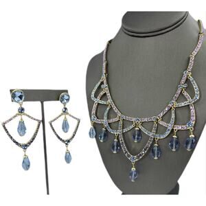Heidi Daus "Opulent Era" Crystal Chandelier Regency Necklace & Earrings Set NIB